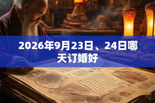 2026年9月23日、24日哪天订婚好