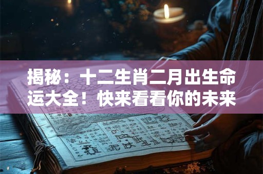 揭秘：十二生肖二月出生命运大全！快来看看你的未来！