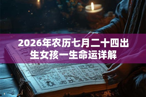 2026年农历七月二十四出生女孩一生命运详解