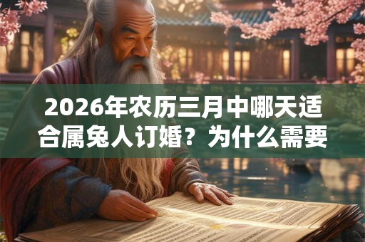 2026年农历三月中哪天适合属兔人订婚？为什么需要订婚？