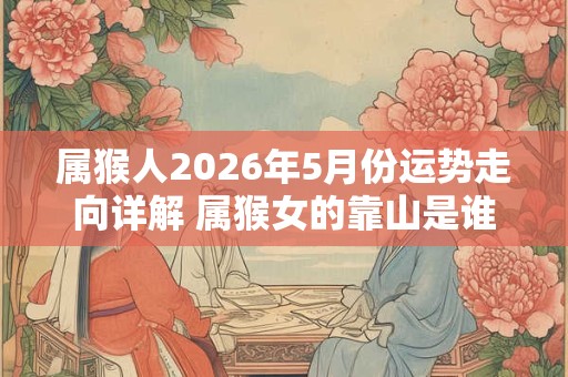 属猴人2026年5月份运势走向详解 属猴女的靠山是谁