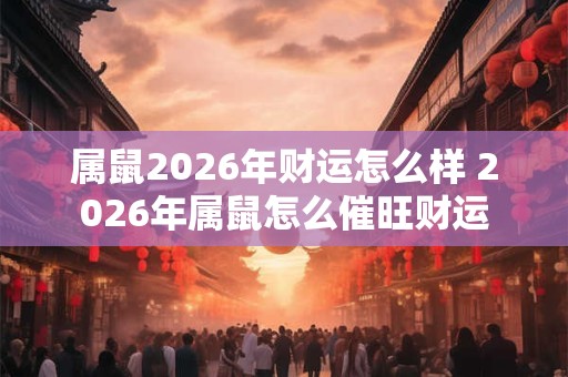 属鼠2026年财运怎么样 2026年属鼠怎么催旺财运