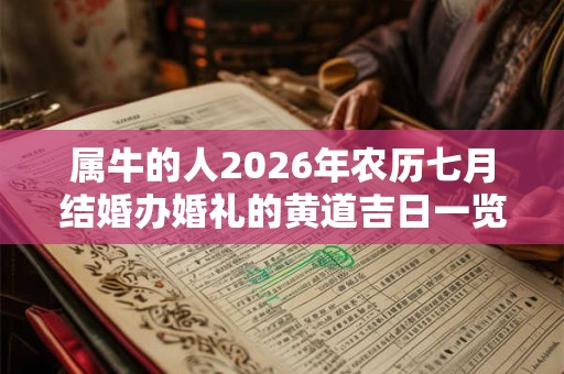 属牛的人2026年农历七月结婚办婚礼的黄道吉日一览! 属牛的人2026年农历七月结婚办婚礼的黄道吉日一览!