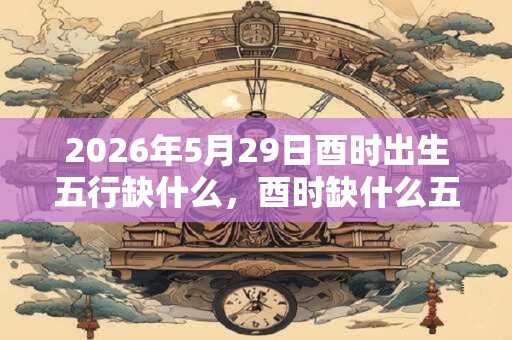 2026年5月29日酉时出生五行缺什么，酉时缺什么五行