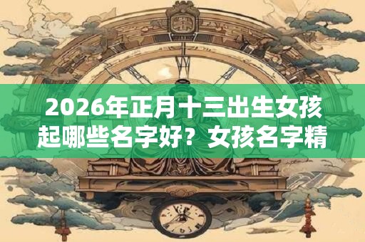 2026年正月十三出生女孩起哪些名字好？女孩名字精选推荐