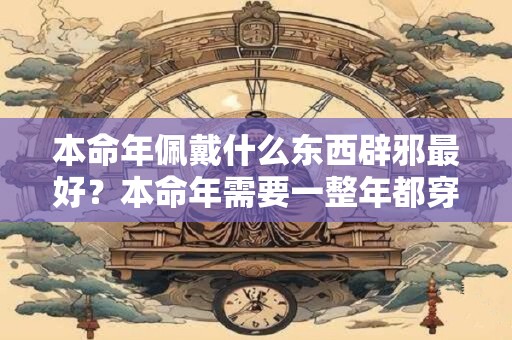 本命年佩戴什么东西辟邪最好？本命年需要一整年都穿红色吗？