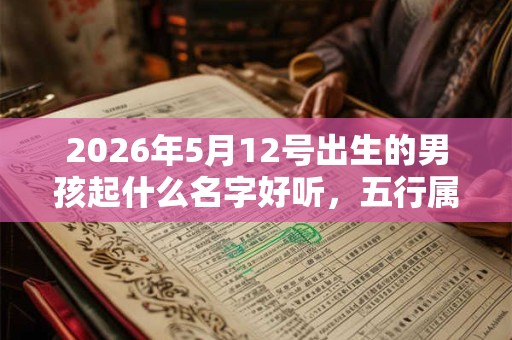 2026年5月12号出生的男孩起什么名字好听，五行属什么