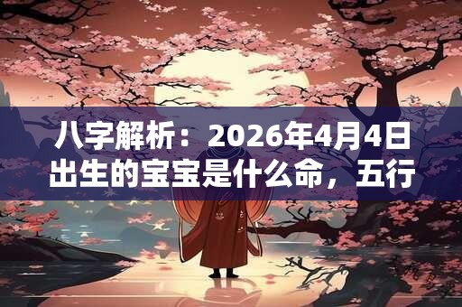 八字解析：2026年4月4日出生的宝宝是什么命，五行缺什么