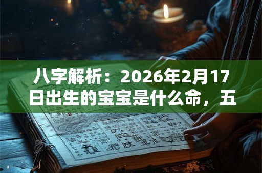八字解析：2026年2月17日出生的宝宝是什么命，五行缺什么