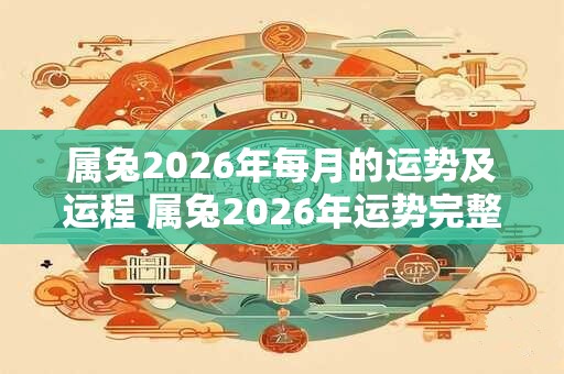 属兔2026年每月的运势及运程 属兔2026年运势完整版