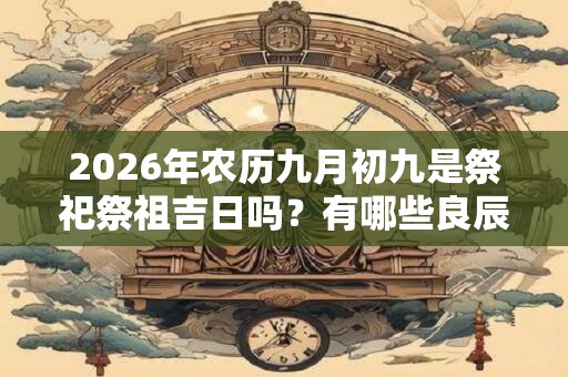 2026年农历九月初九是祭祀祭祖吉日吗？有哪些良辰吉时？
