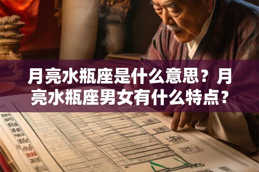 月亮水瓶座是什么意思？月亮水瓶座男女有什么特点？