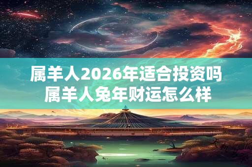 属羊人2026年适合投资吗 属羊人兔年财运怎么样
