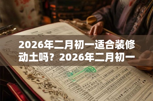 2026年二月初一适合装修动土吗？2026年二月初一卦象？