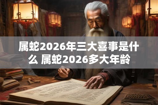 属蛇2026年三大喜事是什么 属蛇2026多大年龄