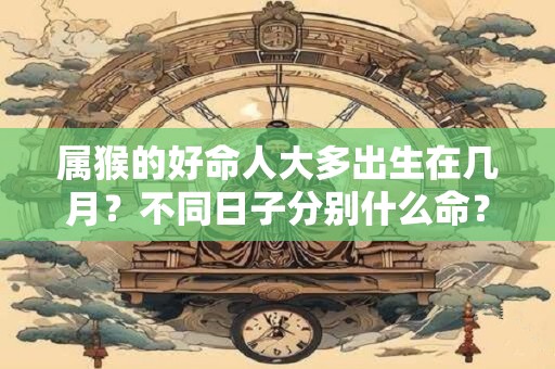 属猴的好命人大多出生在几月？不同日子分别什么命？