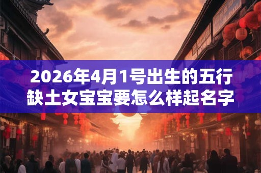 2026年4月1号出生的五行缺土女宝宝要怎么样起名字