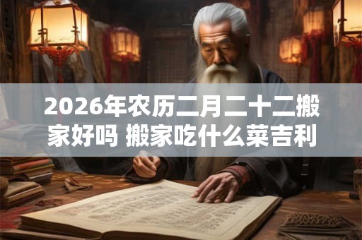 2026年农历二月二十二搬家好吗 搬家吃什么菜吉利