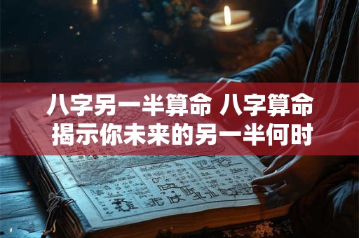 八字另一半算命 八字算命 揭示你未来的另一半何时出现