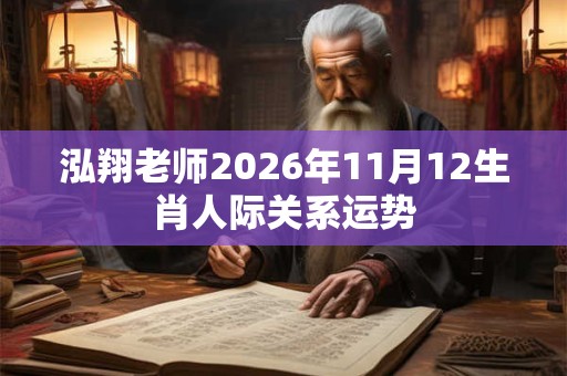 泓翔老师2026年11月12生肖人际关系运势