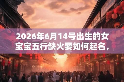 2026年6月14号出生的女宝宝五行缺火要如何起名，用什么字好