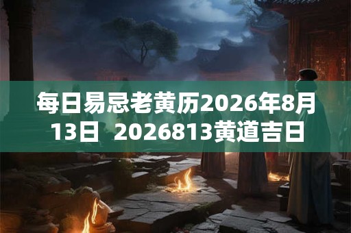 每日易忌老黄历2026年8月13日  2026813黄道吉日