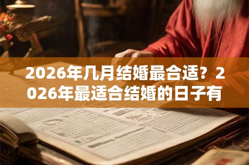 2026年几月结婚最合适？2026年最适合结婚的日子有哪几天？