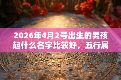 2026年4月2号出生的男孩起什么名字比较好，五行属什么