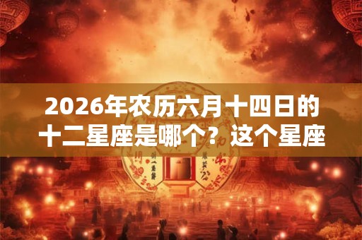 2026年农历六月十四日的十二星座是哪个？这个星座的性格怎么样？