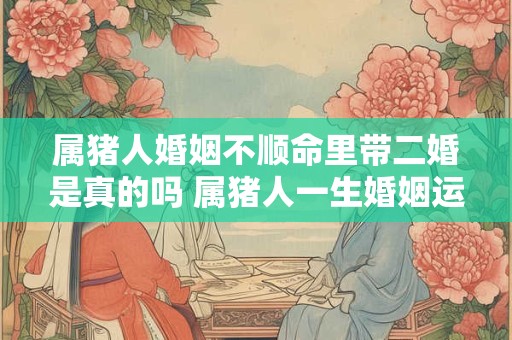 属猪人婚姻不顺命里带二婚是真的吗 属猪人一生婚姻运势