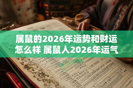 属鼠的2026年运势和财运怎么样 属鼠人2026年运气如何