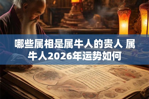 哪些属相是属牛人的贵人 属牛人2026年运势如何