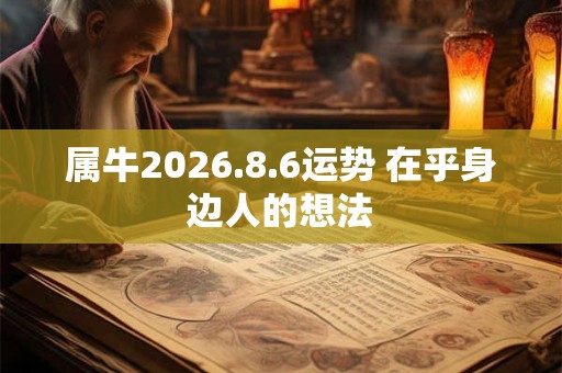 属牛2026.8.6运势 在乎身边人的想法