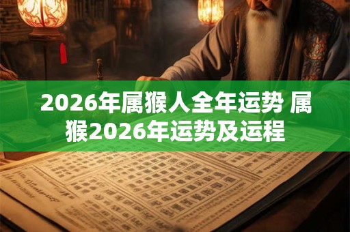 2026年属猴人全年运势 属猴2026年运势及运程