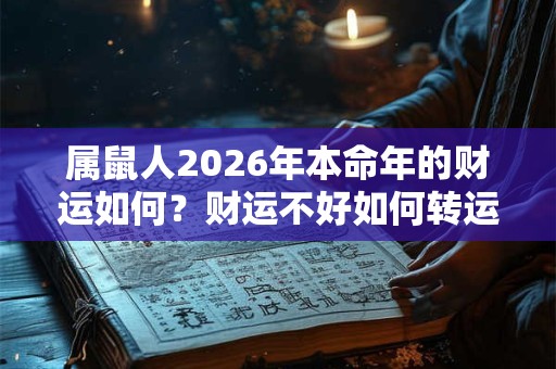 属鼠人2026年本命年的财运如何？财运不好如何转运？