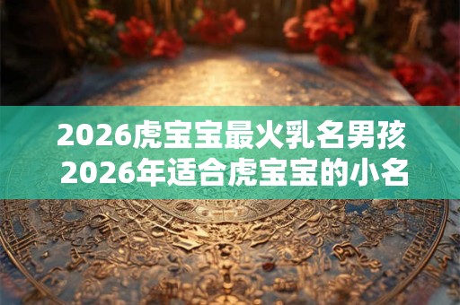 2026虎宝宝最火乳名男孩 2026年适合虎宝宝的小名大全