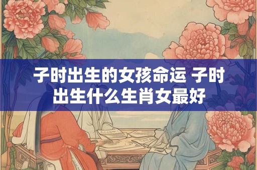 子时出生的女孩命运 子时出生什么生肖女最好