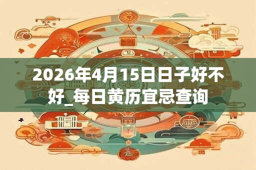 2026年4月15日日子好不好_每日黄历宜忌查询