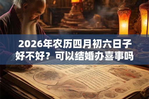 2026年农历四月初六日子好不好？可以结婚办喜事吗？