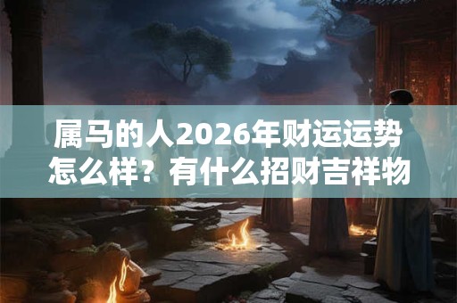 属马的人2026年财运运势怎么样？有什么招财吉祥物？