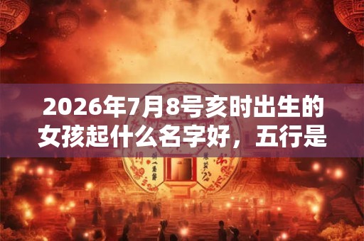 2026年7月8号亥时出生的女孩起什么名字好，五行是什么？