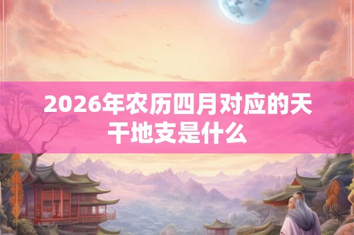 2026年农历四月对应的天干地支是什么