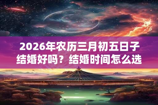2026年农历三月初五日子结婚好吗？结婚时间怎么选？