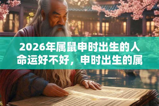 2026年属鼠申时出生的人命运好不好，申时出生的属鼠人什么命？