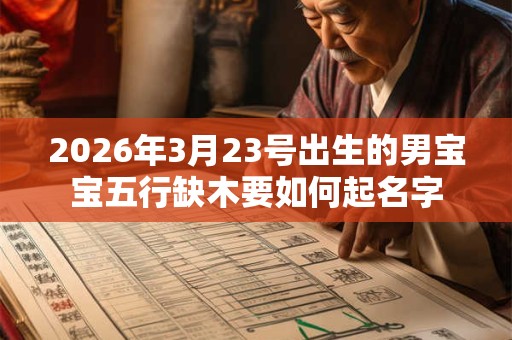 2026年3月23号出生的男宝宝五行缺木要如何起名字