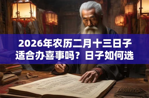 2026年农历二月十三日子适合办喜事吗？日子如何选择？