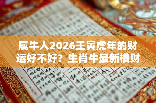 属牛人2026壬寅虎年的财运好不好？生肖牛最新横财运详解