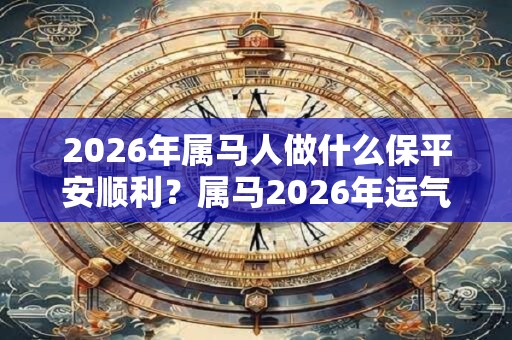 2026年属马人做什么保平安顺利？属马2026年运气好吗？