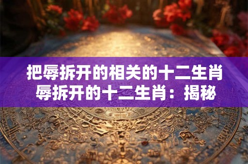 把辱拆开的相关的十二生肖 辱拆开的十二生肖：揭秘生肖之谜