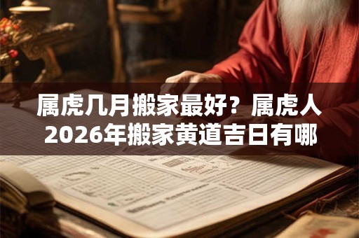 属虎几月搬家最好？属虎人2026年搬家黄道吉日有哪些